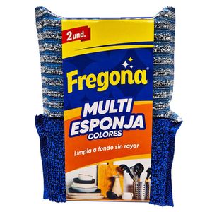 Esponja FREGONA multiesponja colores aseo general (2 und)