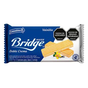 Galletas BRIDGE wafer doble crema vainilla (71 gr)