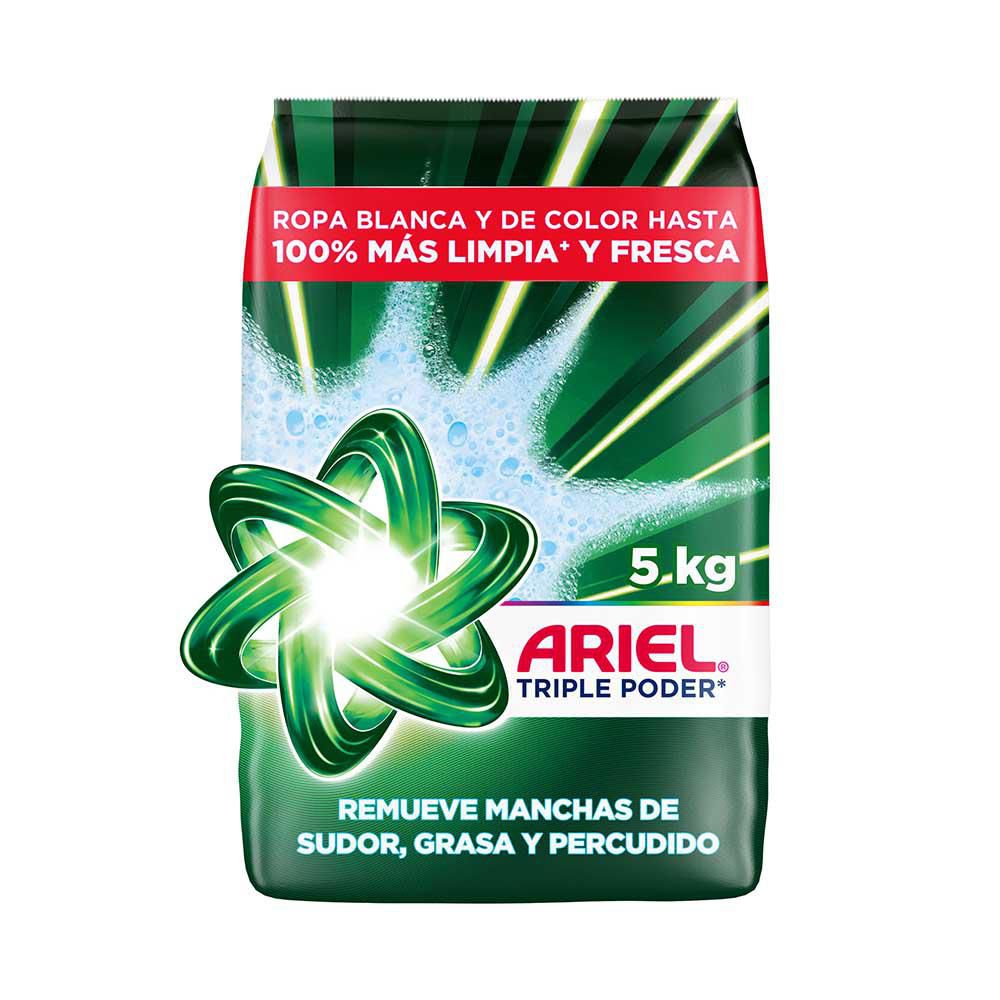 Detergente en polvo ARIEL triple poder (5000 gr)
