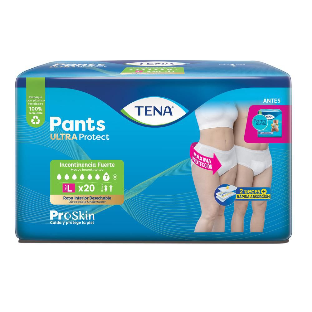Pañales Tena pants ultra talla L (20 und)