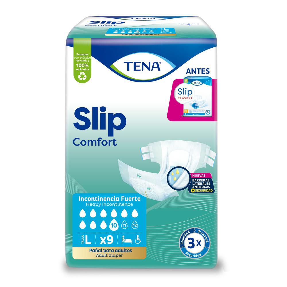 Pañales para adultos Tena slip comfort L (9 und)