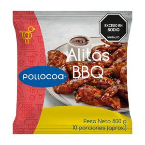 Alitas POLLOCOA adobadas BBQ (800 gr)