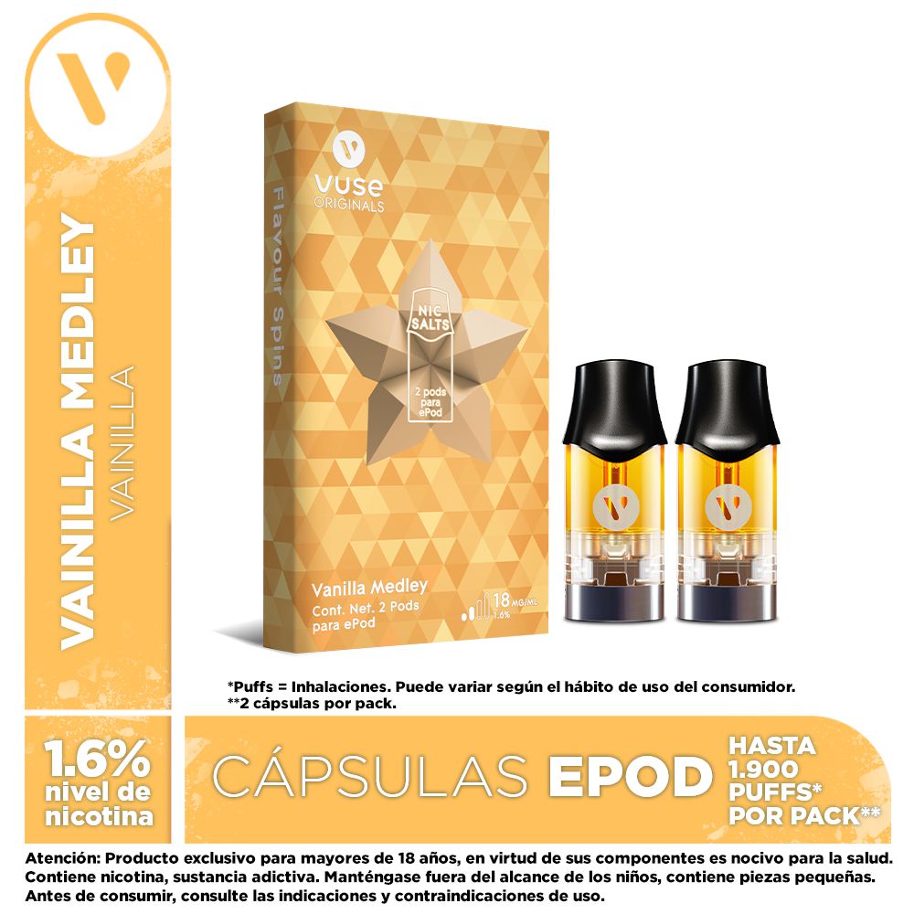 vuse pods vanilla medley Cápsula vapeador epod vainilla 18 ml (2 ml) Available Flavours:Triple Berry Ice VapeSMOD New Silicone Case discount
