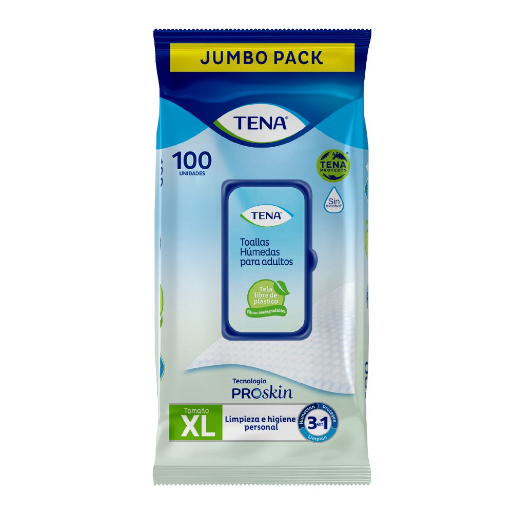 Toallas Humedas 3 En 1 Tena 100 und