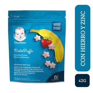 Galletas GERBER infantiles banana fresa (42 gr)