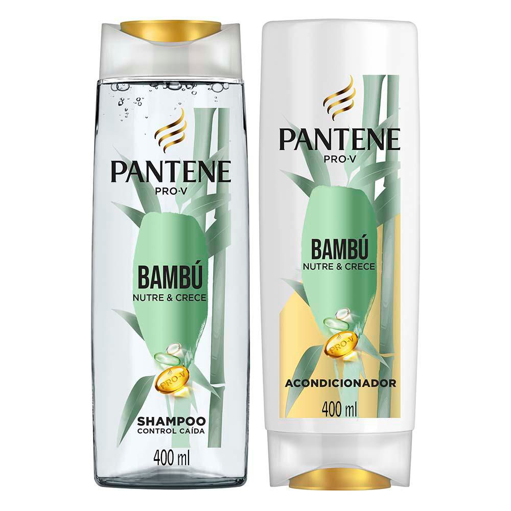 Shampoo y acondicionador Pantene bambú nutre y crece (800 ml)