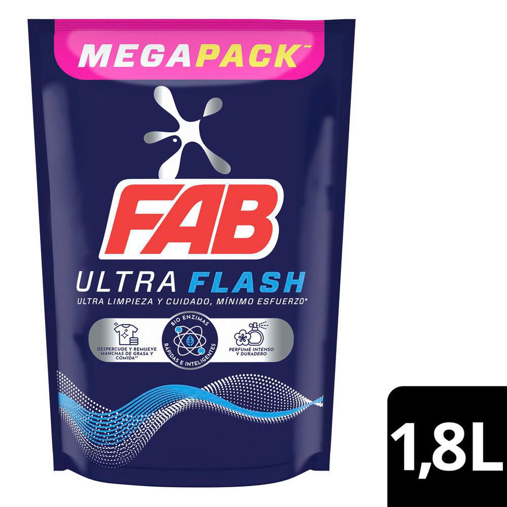 Detergente líquido FAB ultra flash (1800 ml)
