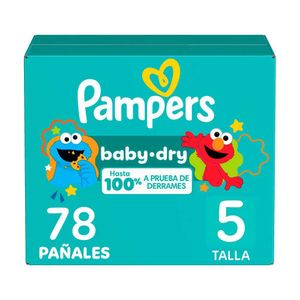 Pañales PAMPERS MARCA EXCLUSIVA babydry, etapa 5 (78 und)