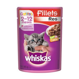 Comida para gatos WHISKAS húmedo res (85 gr)