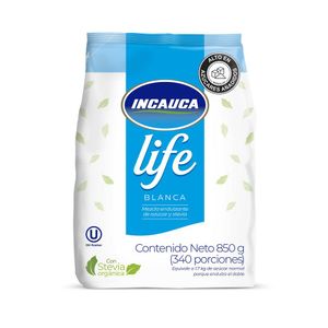Endulzante INCAUCA LIFE mezcla azúcar blanca y stevia (850 gr)