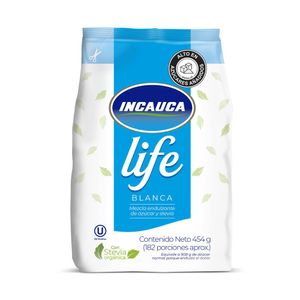 Endulzante INCAUCA LIFE mezcla azúcar blanca y stevia (454 gr)