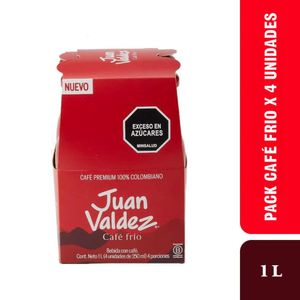 Café frio JUAN VALDEZ premium x4und (1000 ml)