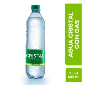 Agua con gas CRISTAL botella (600 ml)