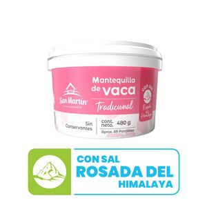 Mantequilla de vaca SAN MARTIN artesanal con sal himalaya (480 gr)