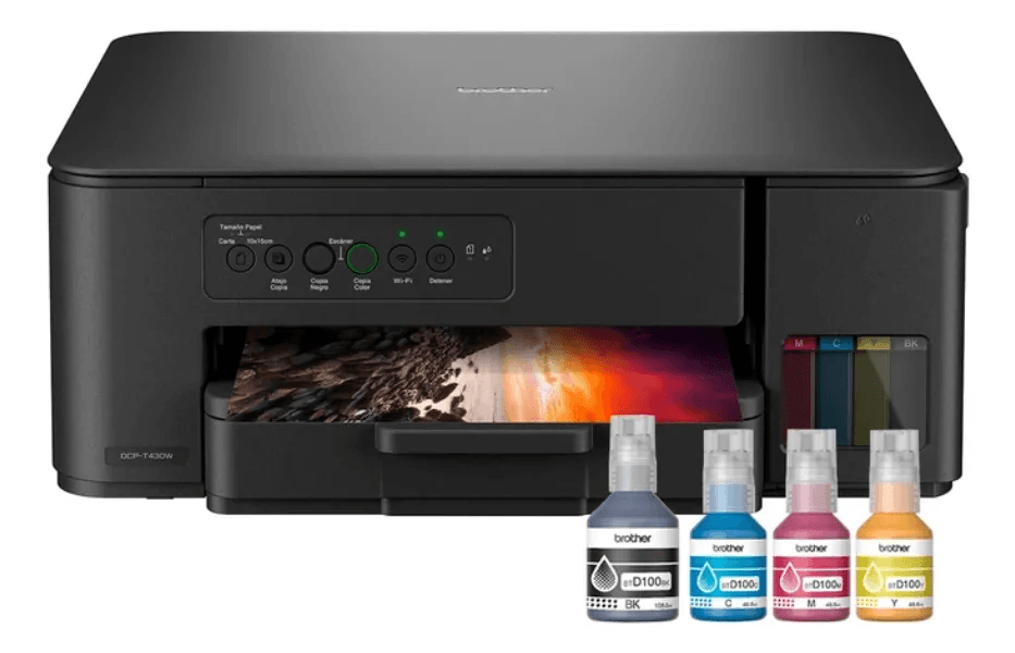 Impresora Multifuncional Brother Dcp-T430w WiFi Tinta Continua Amplía y Reduce