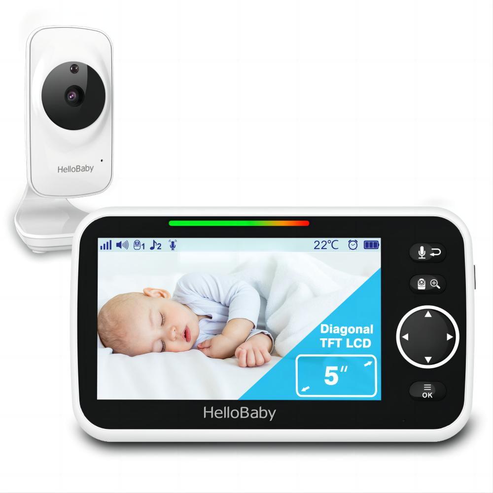 Monitor De Video Para Bebé Hellobaby De 5 Pulgadas Blanco Con Cámara