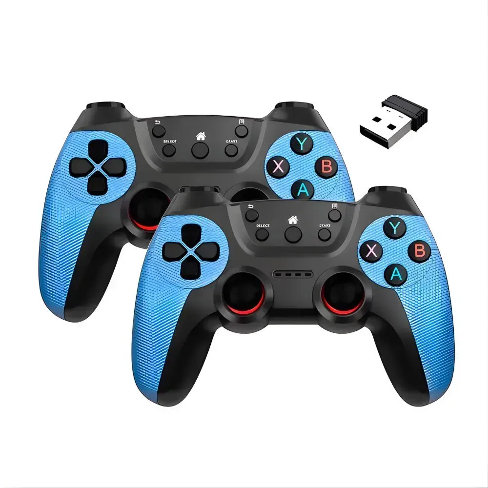 Set De 2 Controles Inalámbricos 2.4G Para Pc, Android, Tv Box y Ps3 Joystick Con Vibración