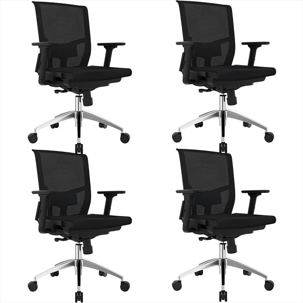 Set X4 Sillas De Oficina Delphi Mesh Tipo Gerente