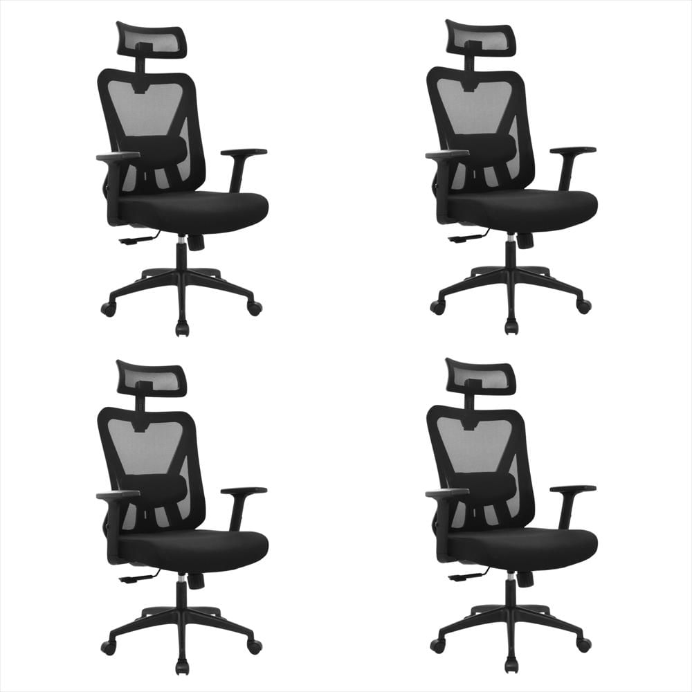 Set X4 Sillas De Oficina Dolfin Tipo Presidente