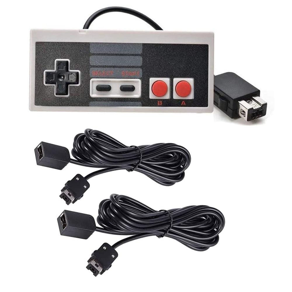 Set De 3 Piezas Aokur Control Nes Mini Classic Con 2 Cables De Extensión De 10