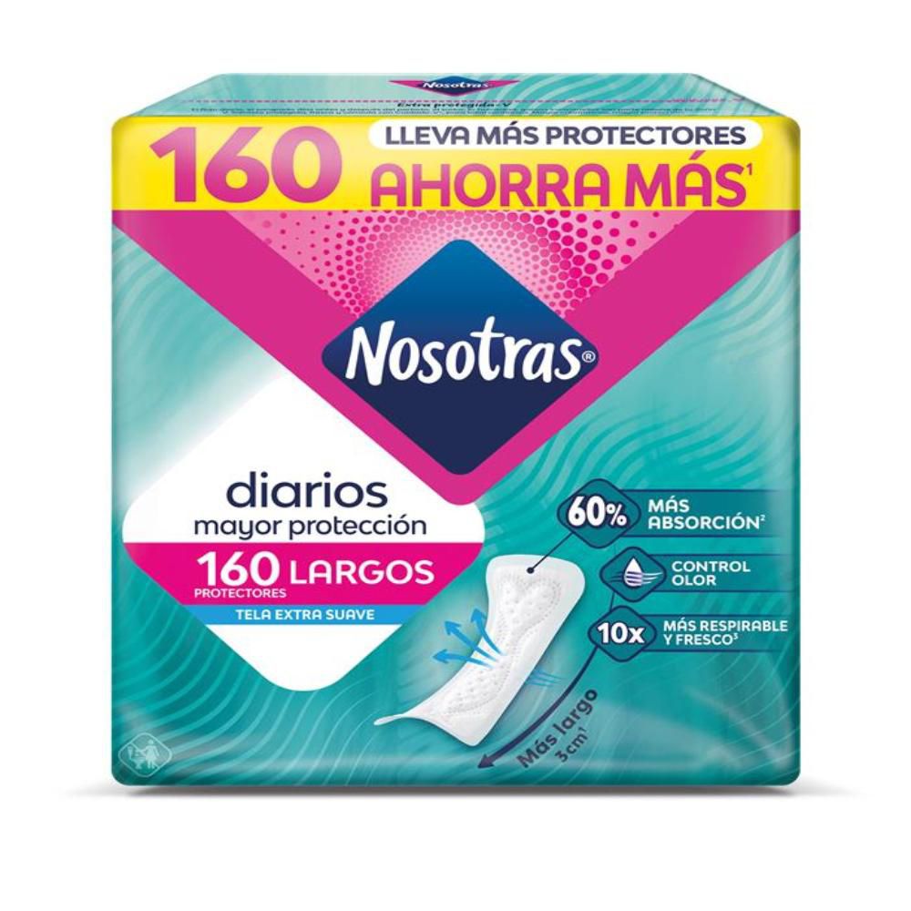 Protectores Nosotras Largos Sin Alas (160 und)