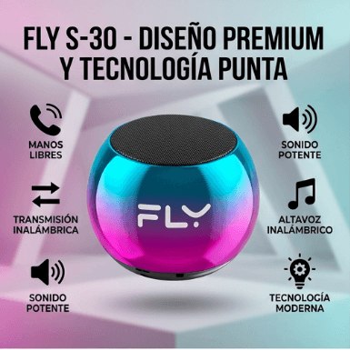 Parlante Bluetooth 6 Horas S-30 Azul Fly