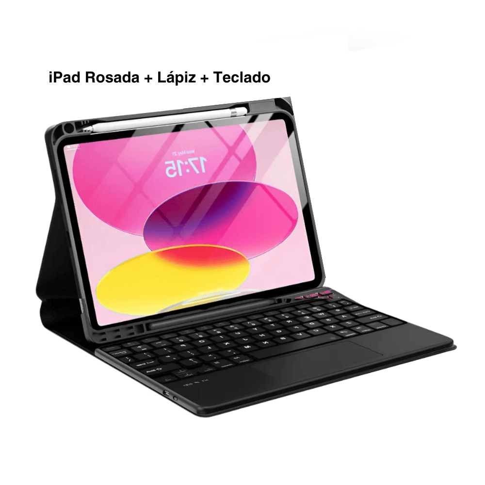 iPad A16 Rosada 128GB + Teclado Genérico + Lápiz LinkOn