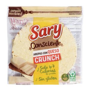 Arepas de queso SARY CONSCIENTE crunch x 12und (360 gr)