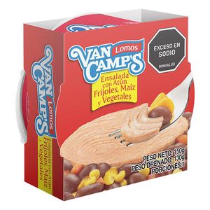 Atún VAN CAMPS Atún frijoles, maiz y vegetales (130 gr)