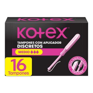 Tampones KOTEX con aplicador medio (16 und)