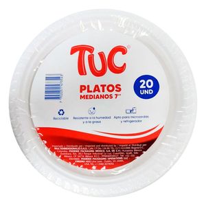 Plato desechable TUC mediano x20 unds
