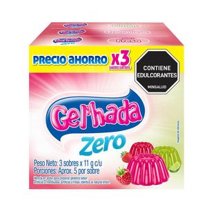 Gelatina GEL HADA zero sabores surtidos (33 gr)