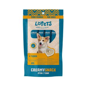 Snack cremoso LOPETS para perros atún (60 gr)