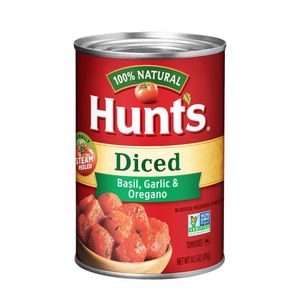 Tomate HUNTS picado con orégano y albaca (275 gr)