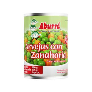 Arveja ABURRA con zanahoria enlatadas (335 gr)