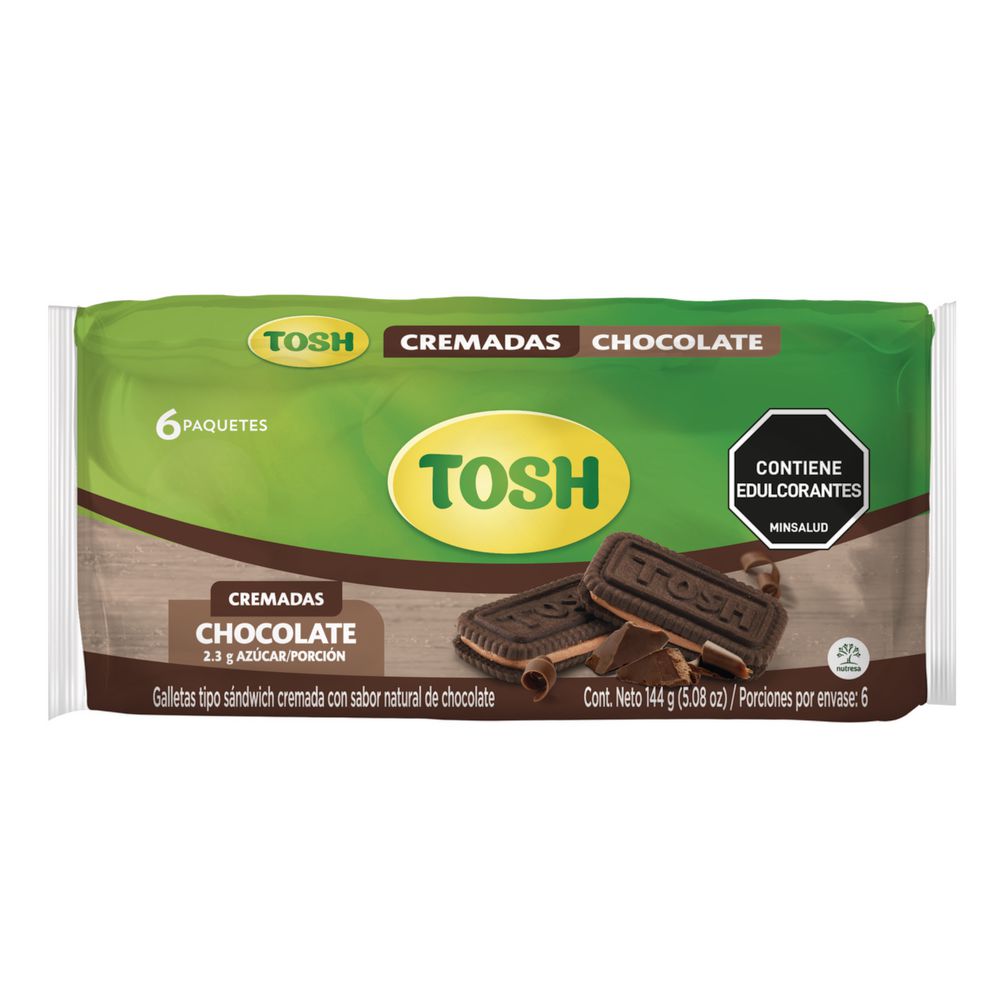 Galletas TOSH cremadas chocolate (144 gr)