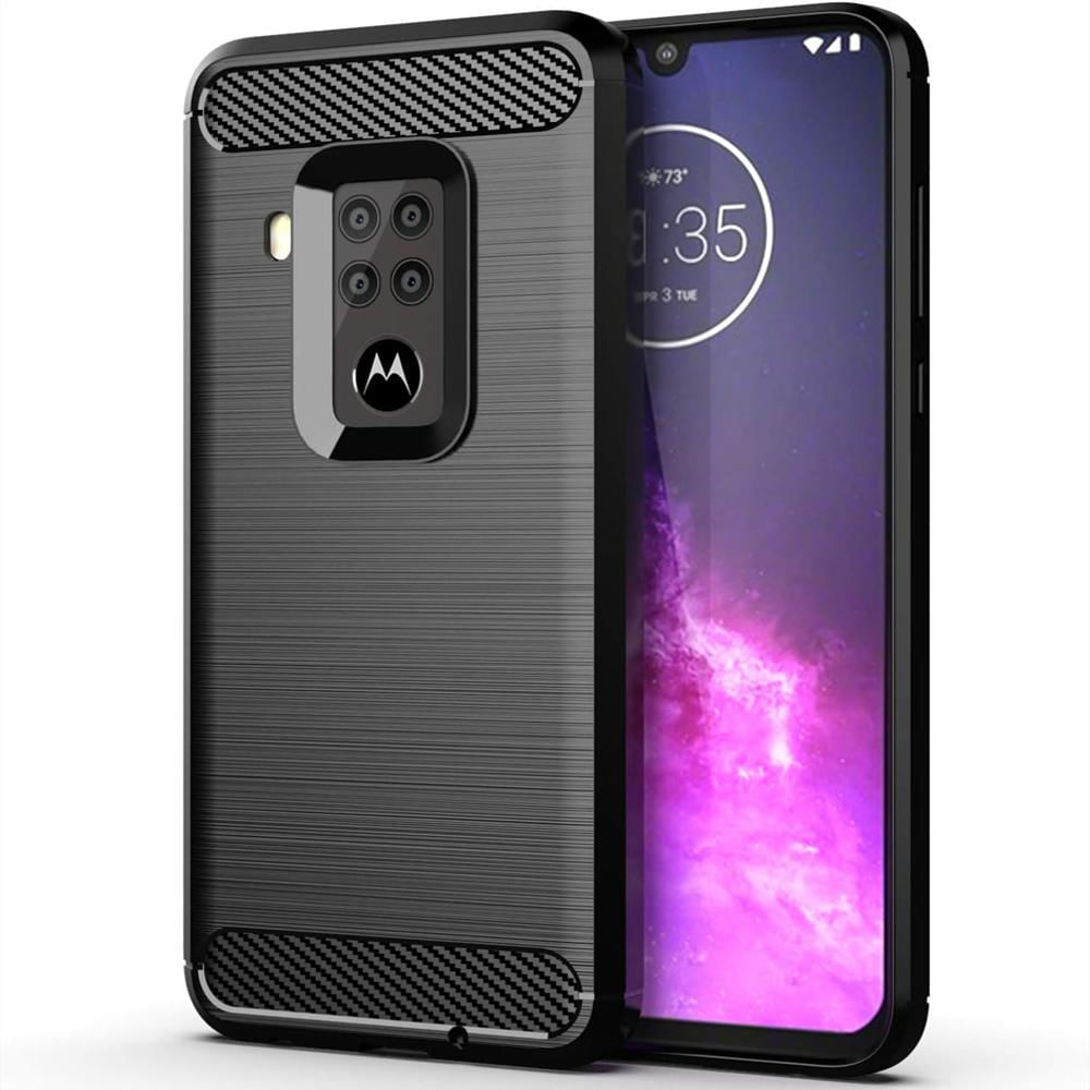 Funda Tipo Carbono Para Motorola One Zoom