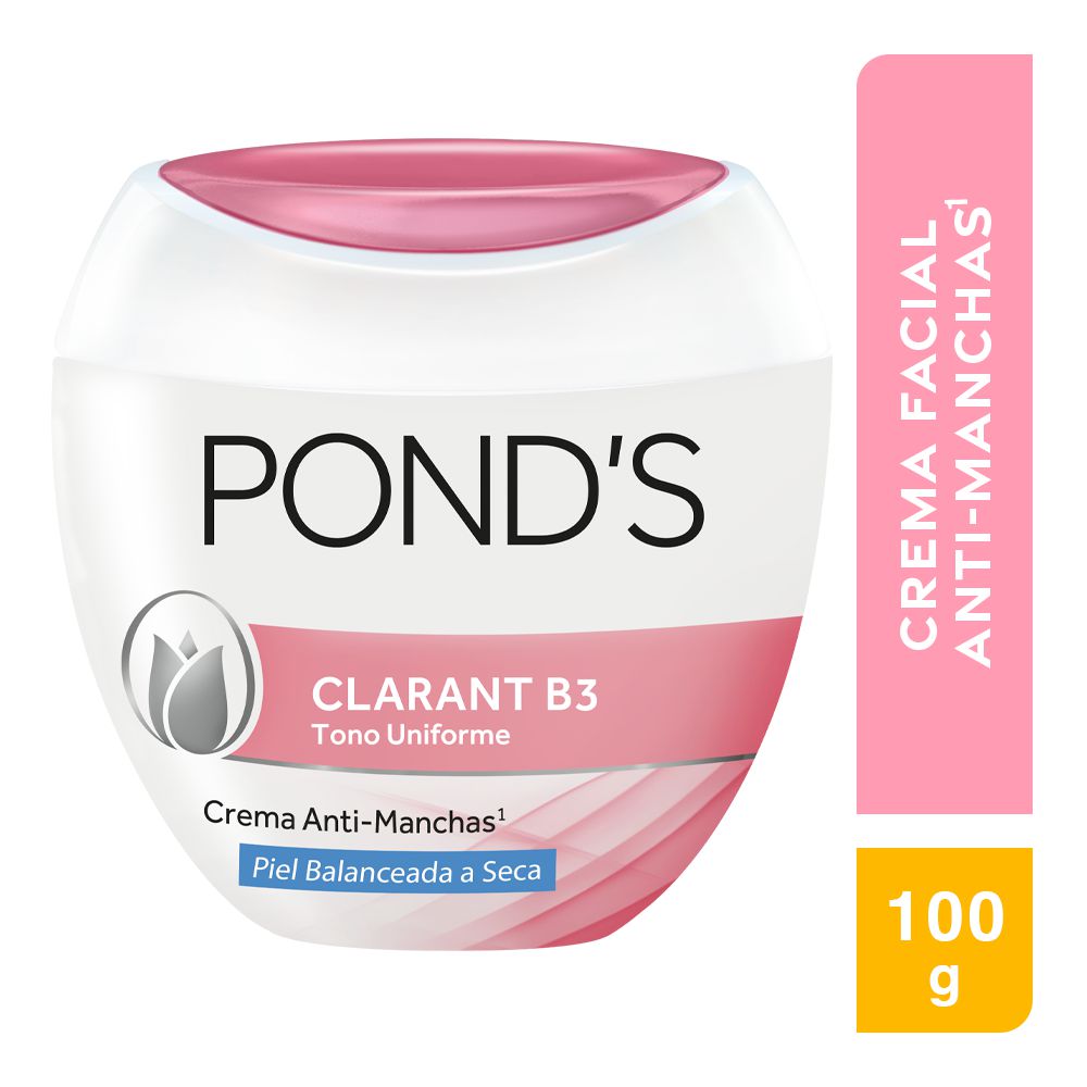 Crema facial PONDS clarant B3 piel seca (100 gr)