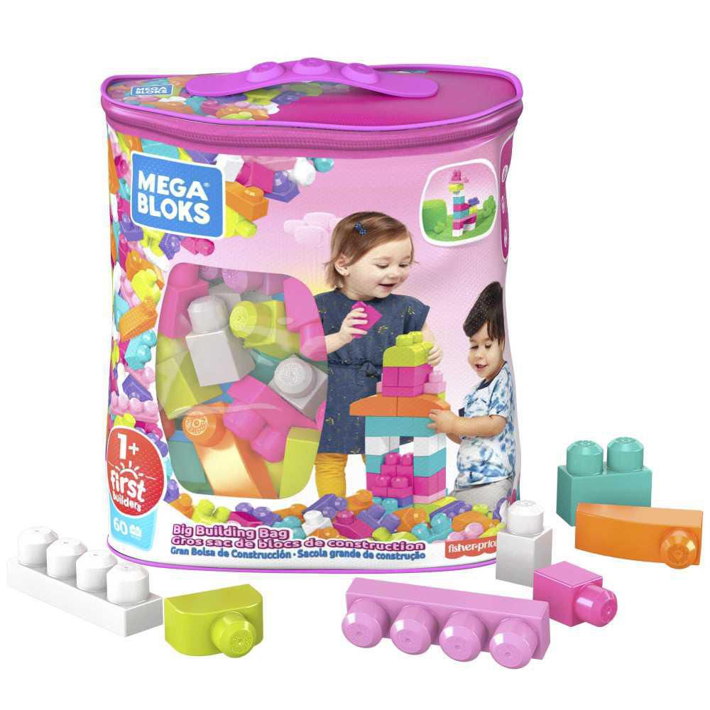 MEGA BLOCKS Gran Bolsa Rosa para Construir Armable