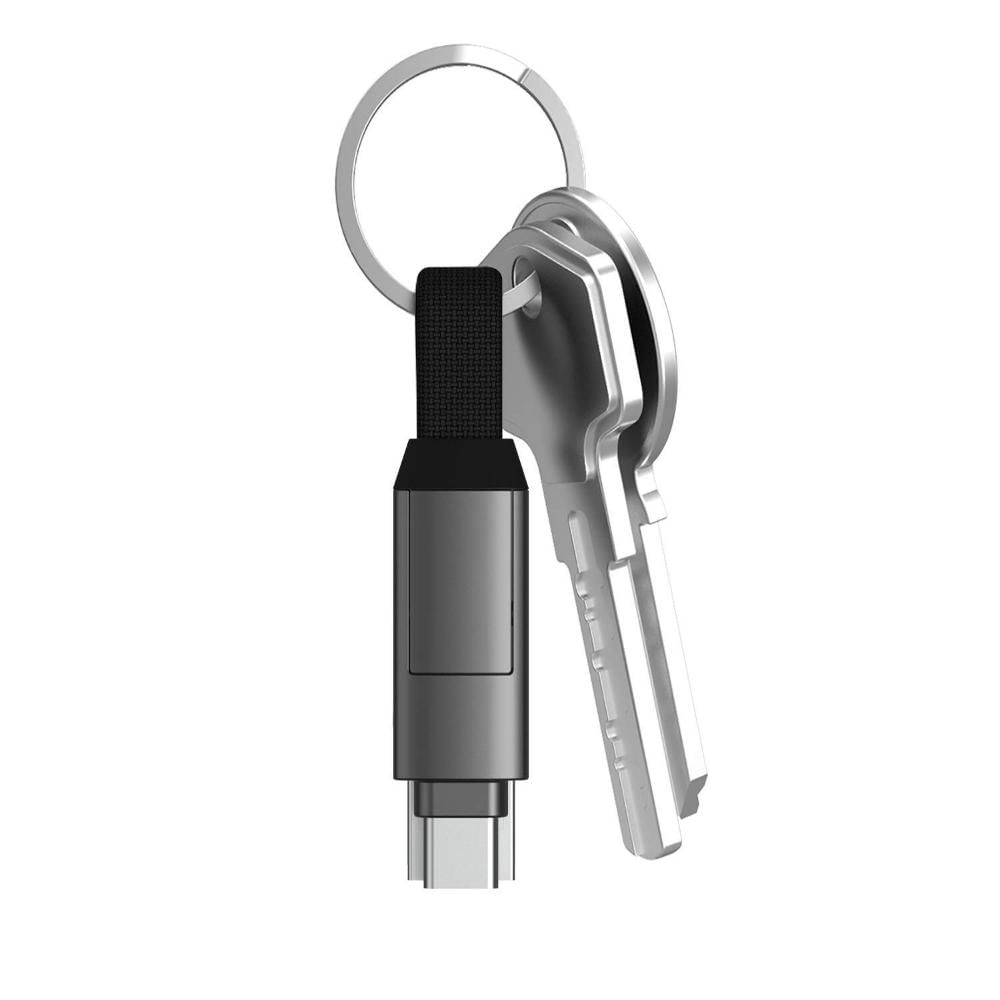 Cable Llavero Multipuerto USB C Lightning - Micro USB - Incharge6