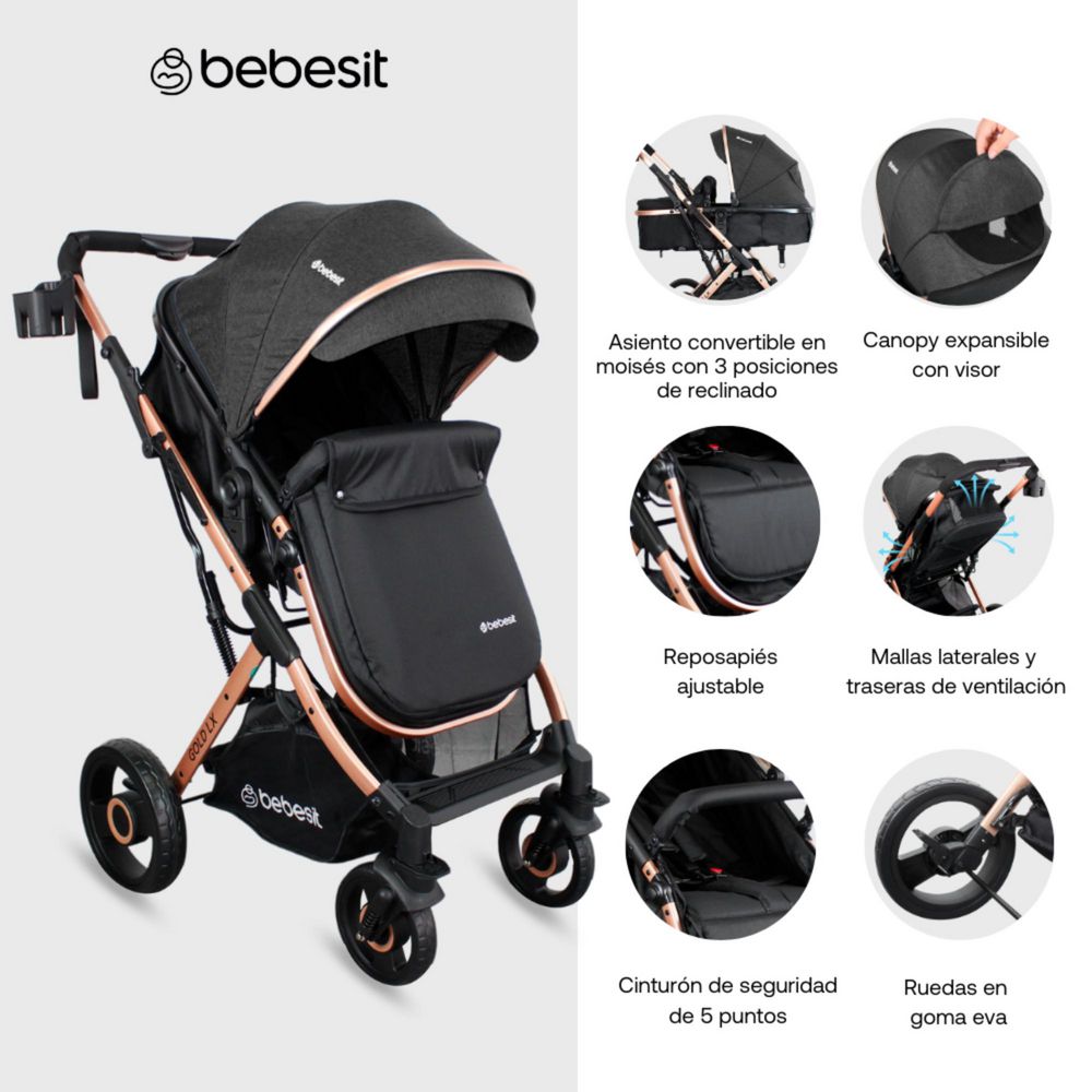 Coche De Bebe Tipo Moises Gold Lx BEBESIT