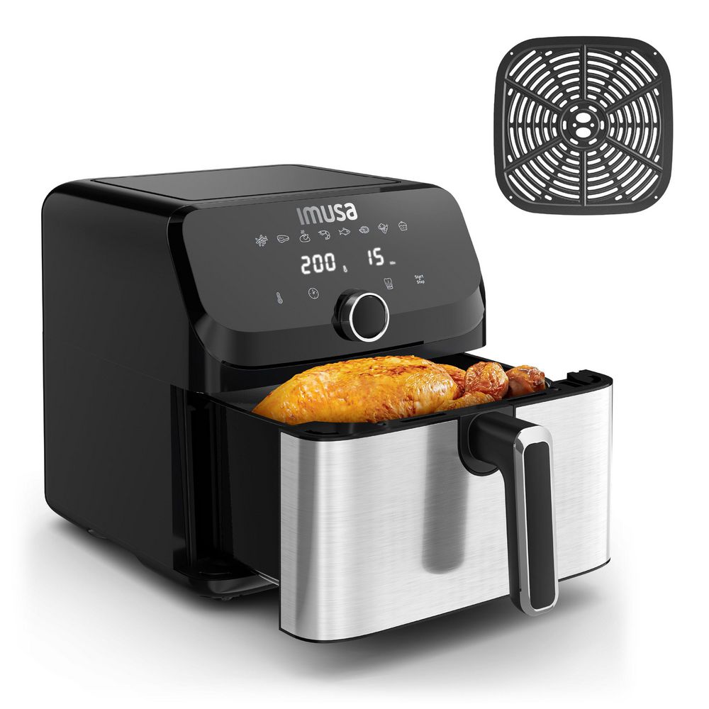 Freidora de aire Easy Fry Mega IMUSA 7.5 Litros Digital Acero Inoxidable EZ855D56