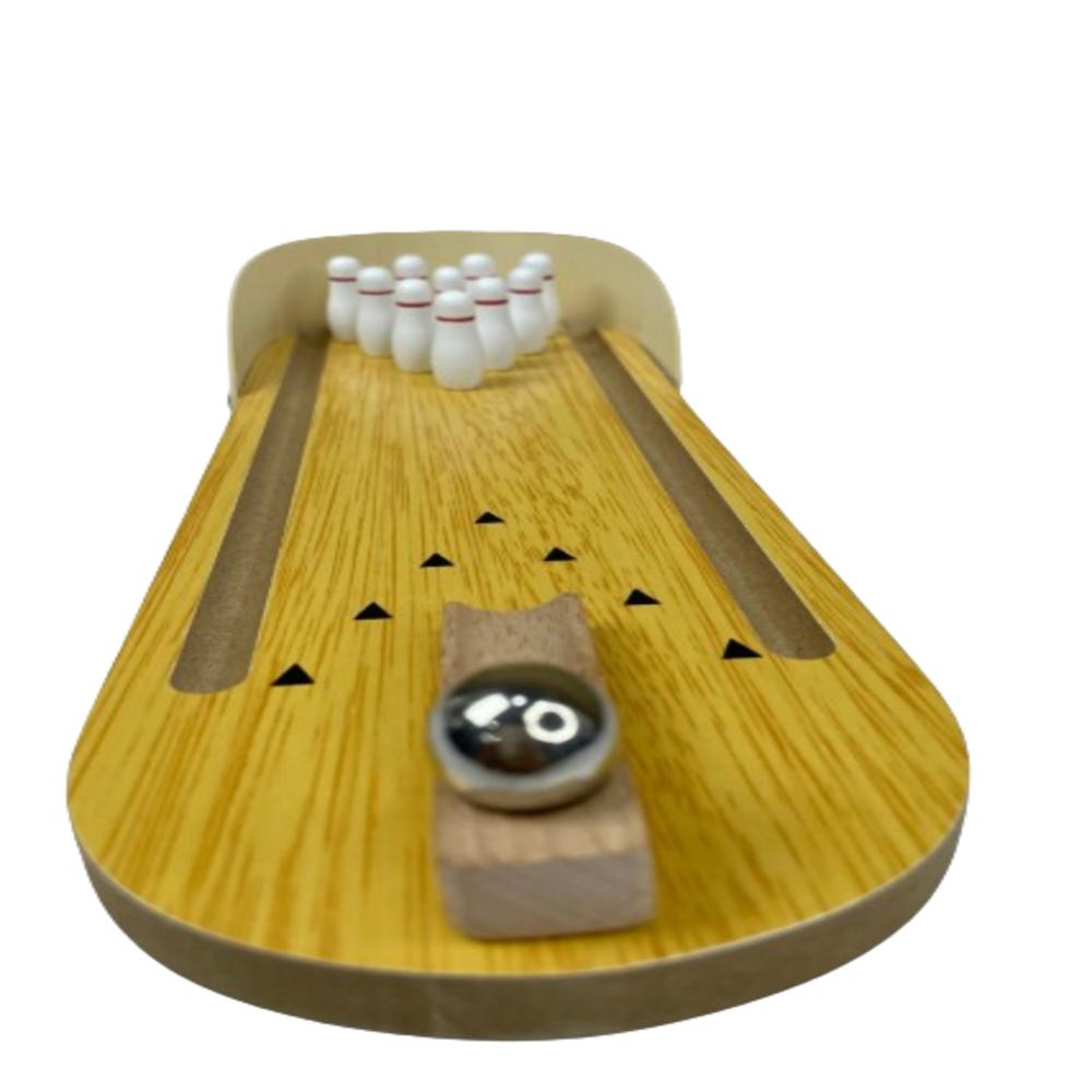 Mini Juego De Bolos De Mesa De Madera