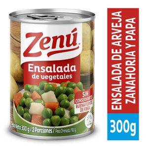 Ensalada de vegetales ZENU arveja zanahoria y papa (190 gr)