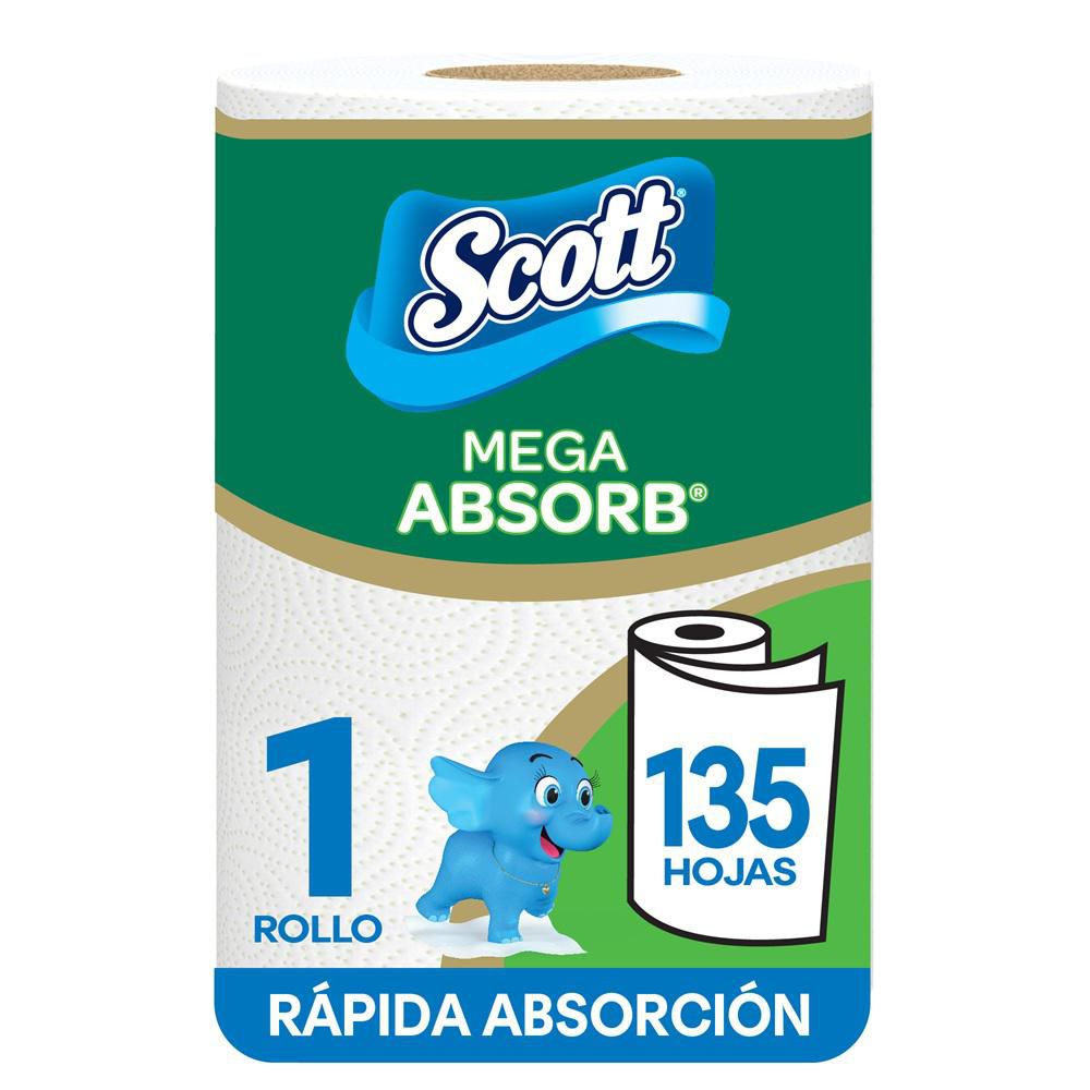 Toallas desechables SCOTT mega absorción (135 und)