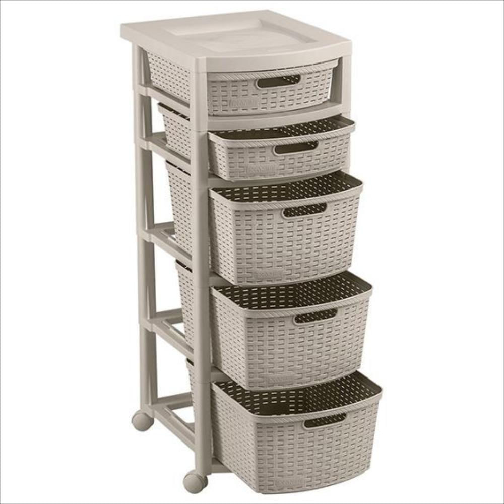 Cajonero 3G-2P Apariencia Rattan Rimax 9830 -Taupe