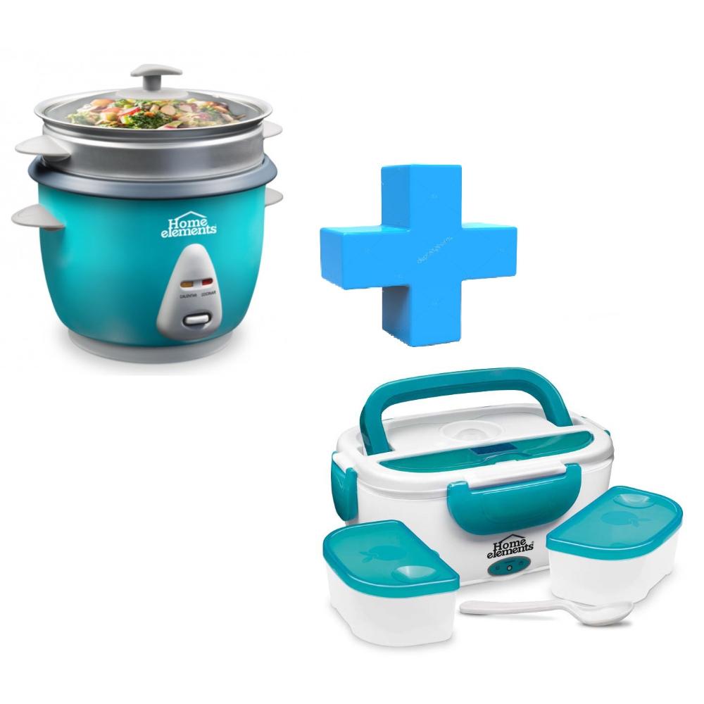 Olla Arrocera 1.8Lt Vapor + Lonchera Eléctrica Home Elements