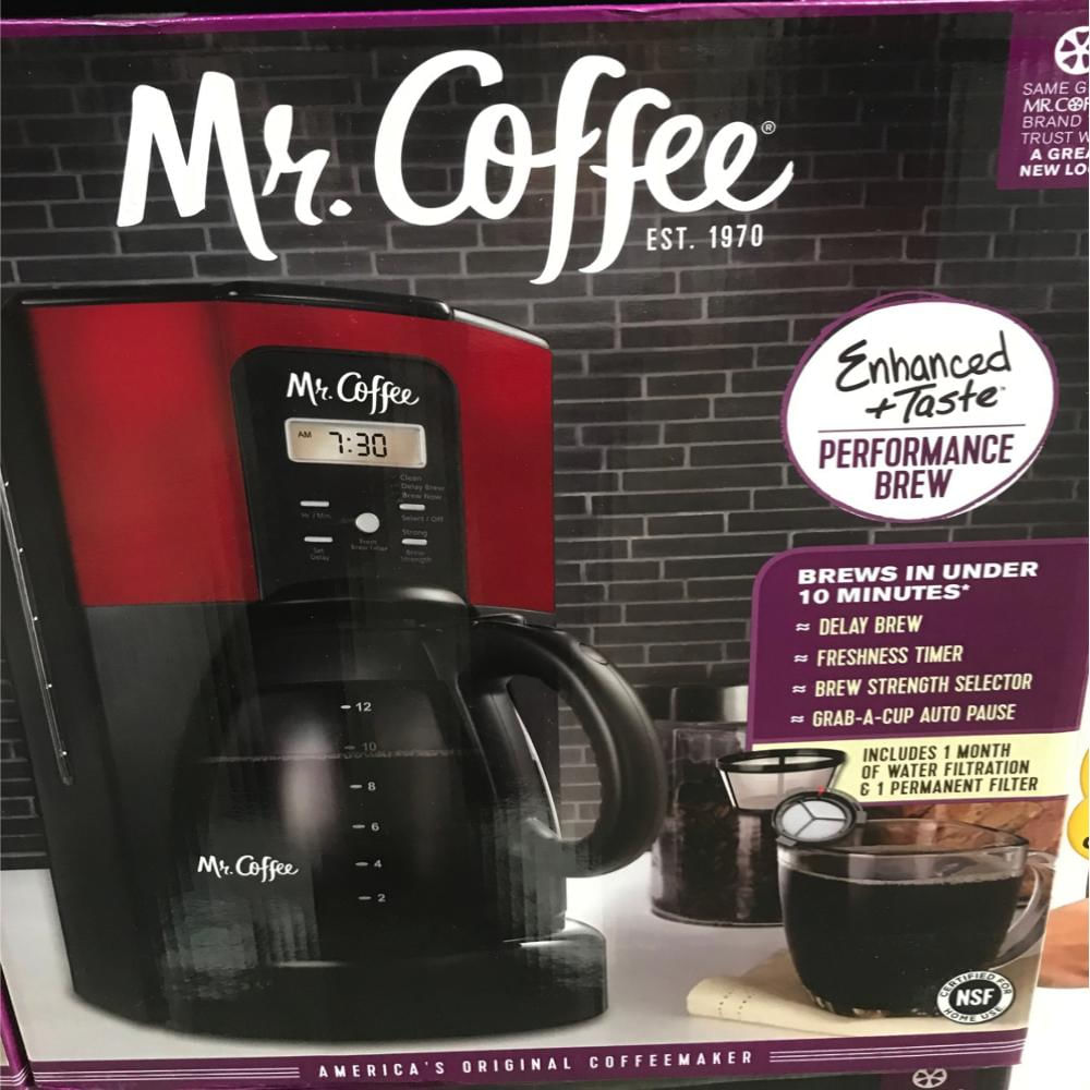 Cafetera Electrica Mr. Coffee 12 Tazas - Rojo