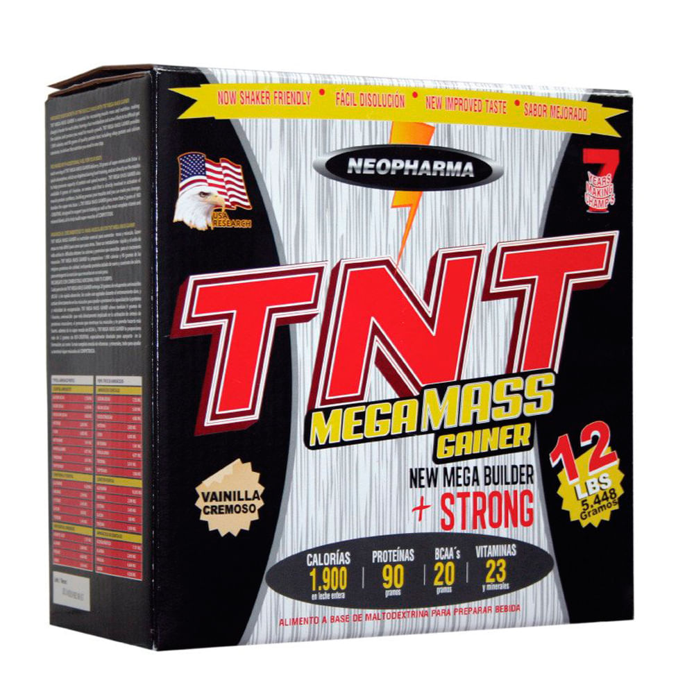 Proteína tnt mass gainer 12lb chocolate