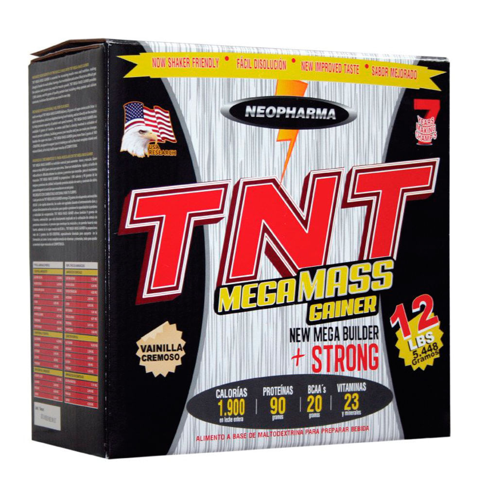 Proteína tnt mass gainer 12lb vainilla